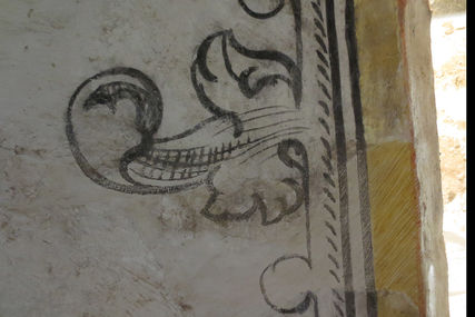Ein florales Muster an einer Wand von St. Petri - Copyright: Ev.-Luth. Kirchenkreis Lübeck-Lauenburg